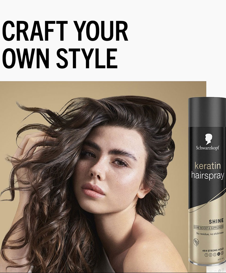 Keratin Shine Hairspray Extra Strong Hold 4