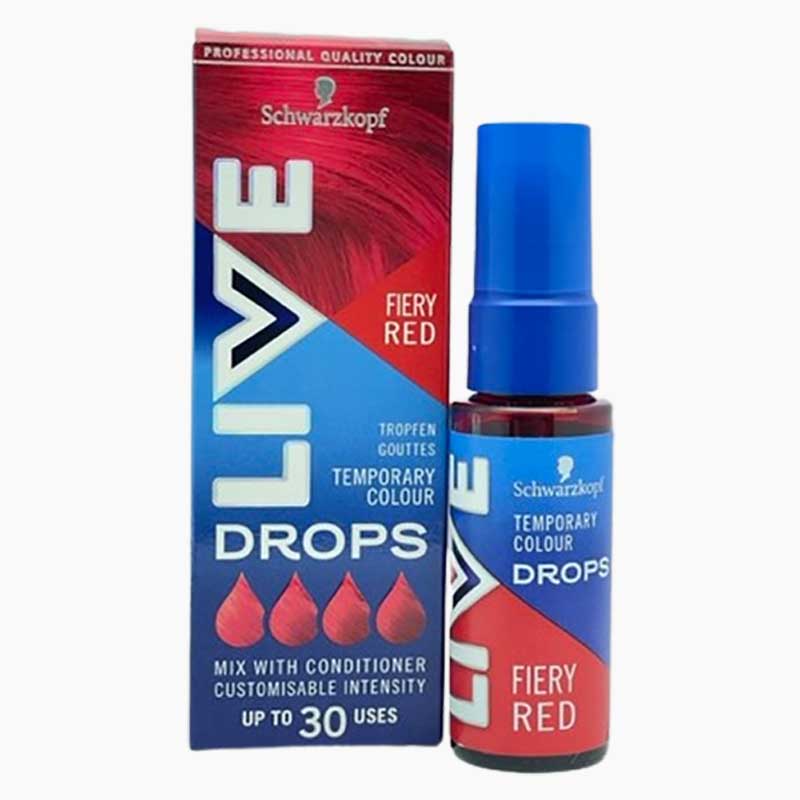 Live Drops Temporary Colour Fiery Red