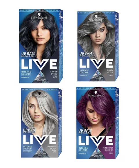 Live Urban Metalic Intense Permanent Colour  U72 Dusty Silver