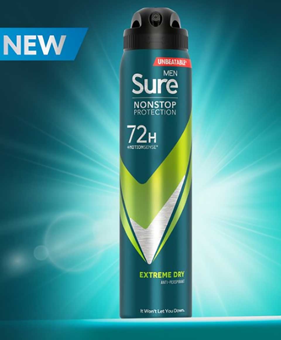Sure Men Non Protection 72 H Extreme Dry Deodorant Spray