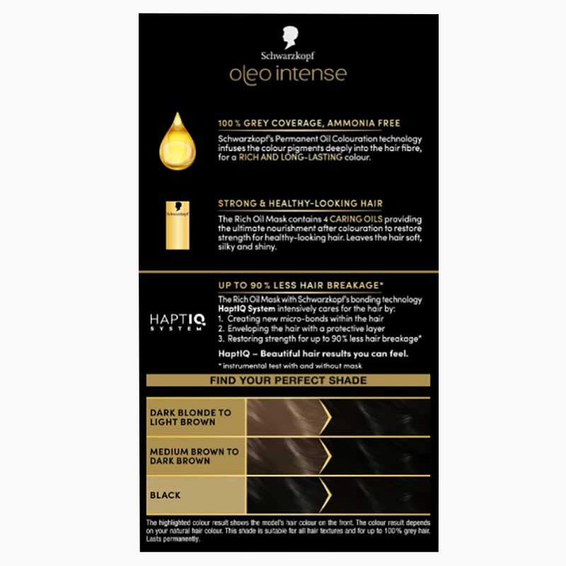 Oleo Intense Permanent Oil Colouration 1 10 Intense Black