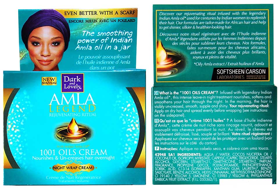 Dark And Lovely Amla Legend 1001 Oils Cream Night Wrap Cream