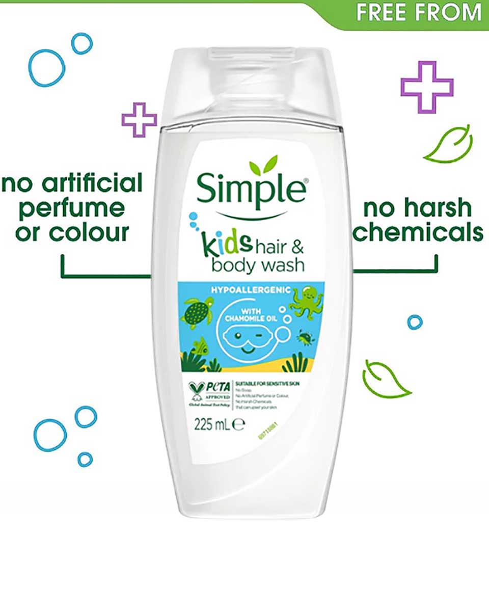 Simple Kids Hair And Body Wash With Chamomile Oil