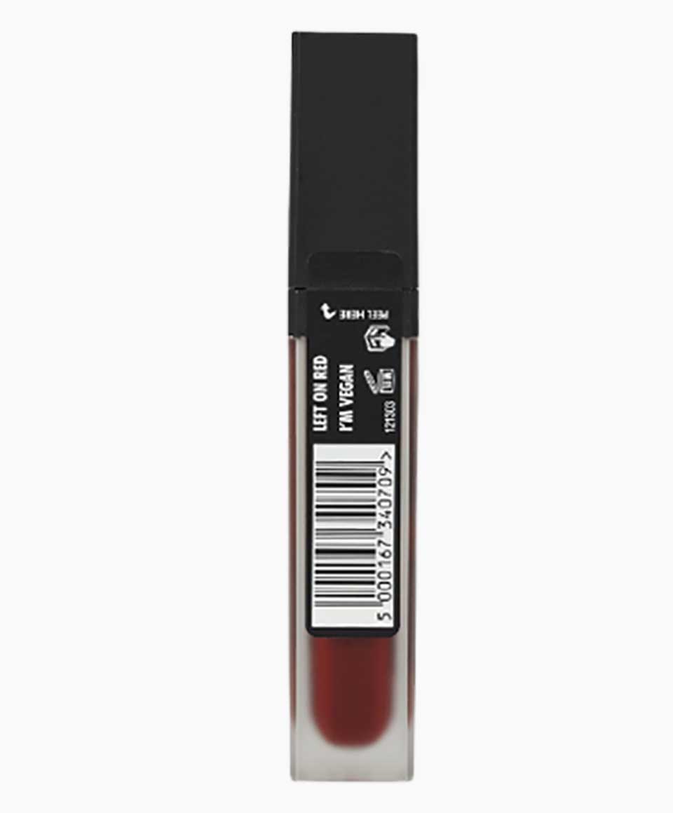 Matte Me XXL Liquid Lipstick I M Vegan Left On Red