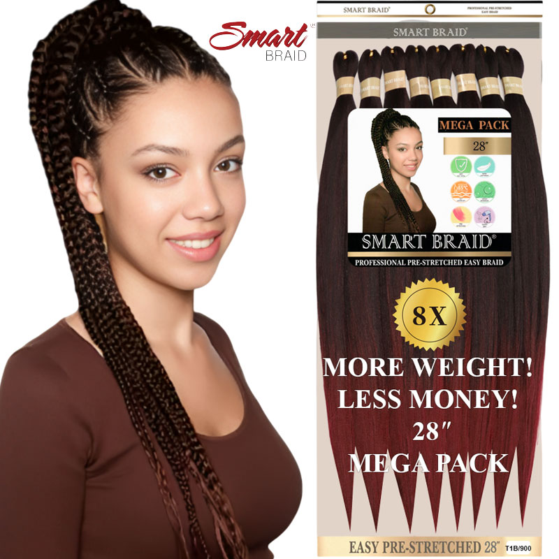 8X Easy Pre Stretched Smart Braids Value Pack