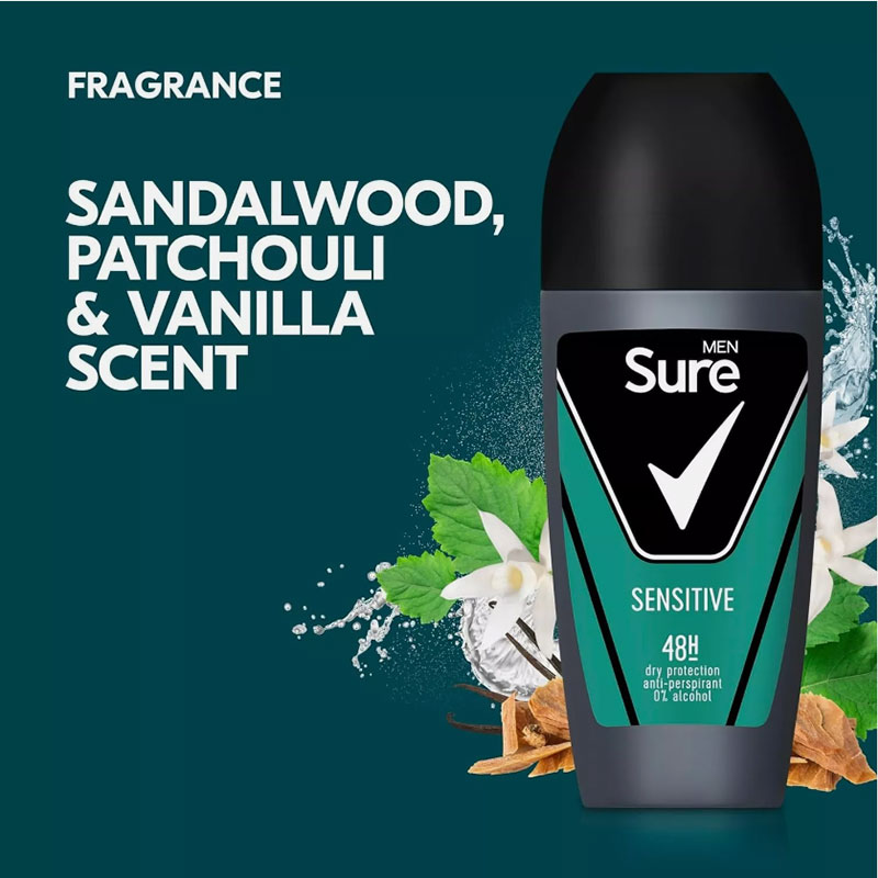 Men Sensitive 48H Protection Deodorant Roll On