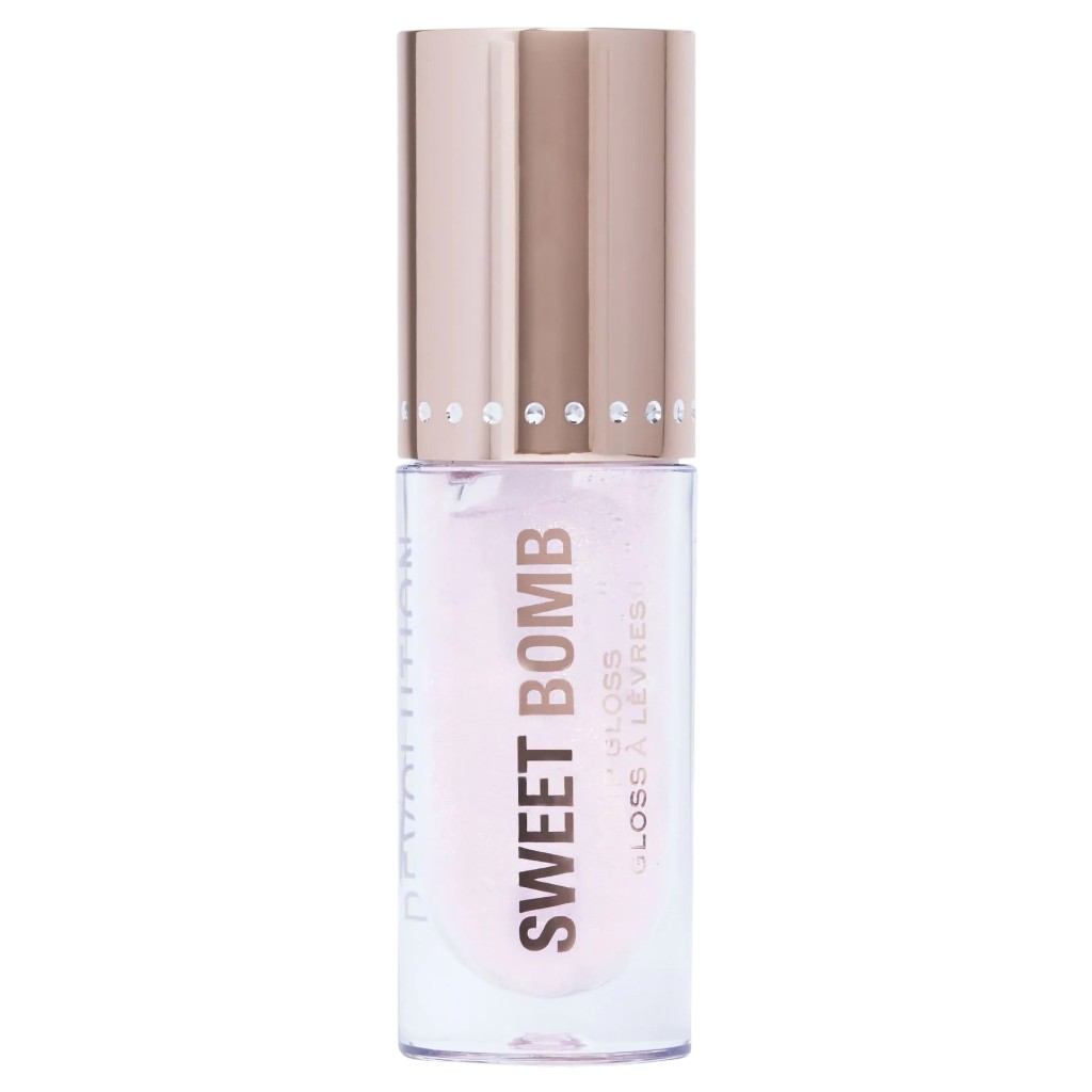 Sweet Bomb Lip Gloss Candy Floss Pink Glitter