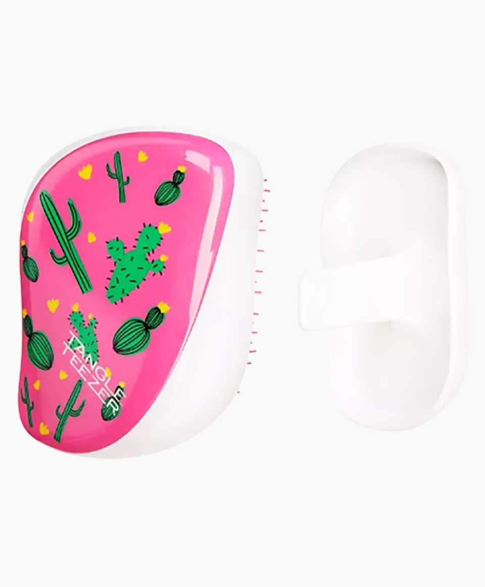On The Go Detangling Hairbrush Compact Styler Cacti Cool