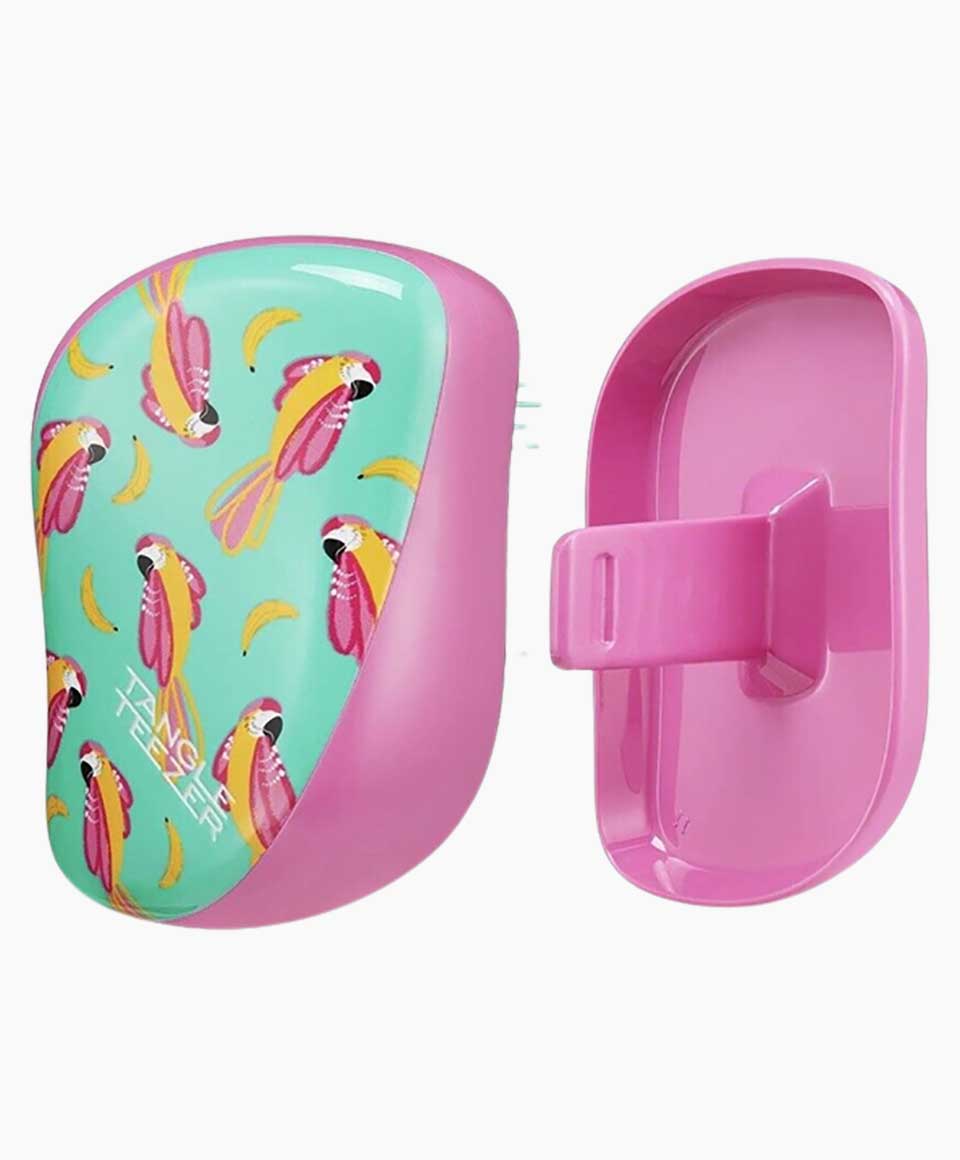 On The Go Detangling Hairbrush Compact Styler Parrots