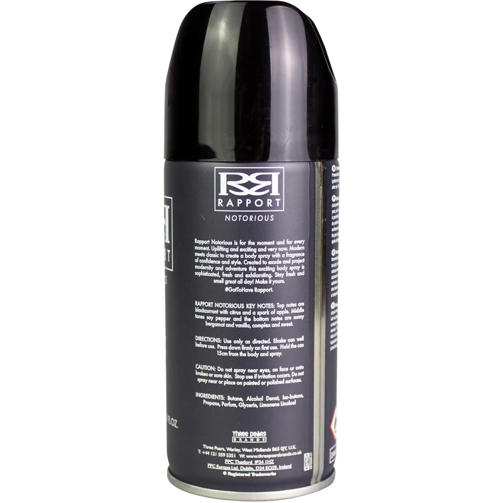 Rapport Notorious Deodorant Body Spray