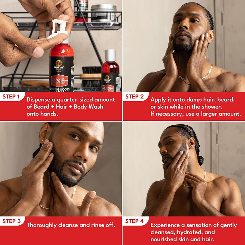 Tropic Isle Living Strong Roots Men 3In1 Wash