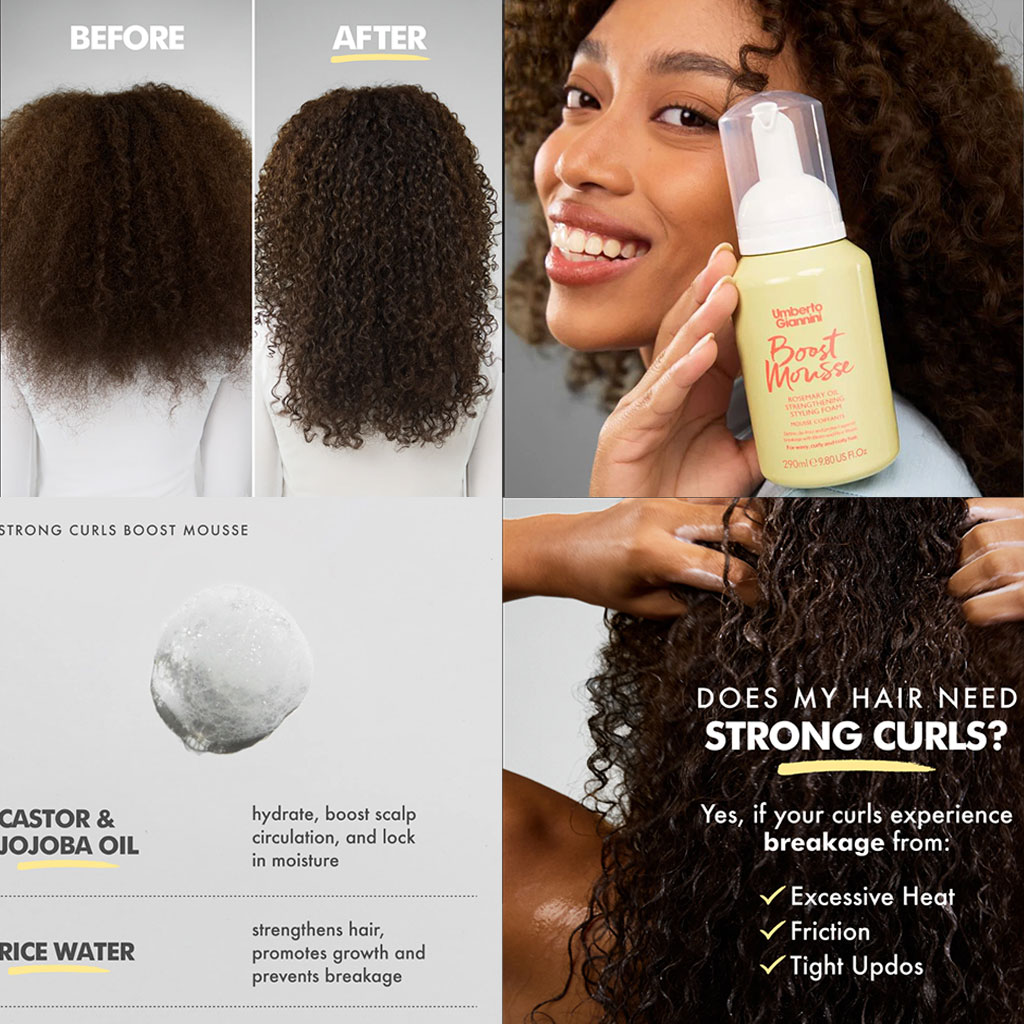 Boost Mousse Rosemary Oil Strengthening Styling Foam