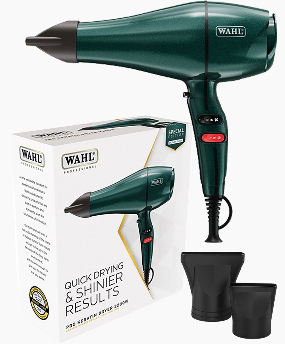 Professional Quick Drying Shinier Results Pro Keratin Dryer Midnight Green