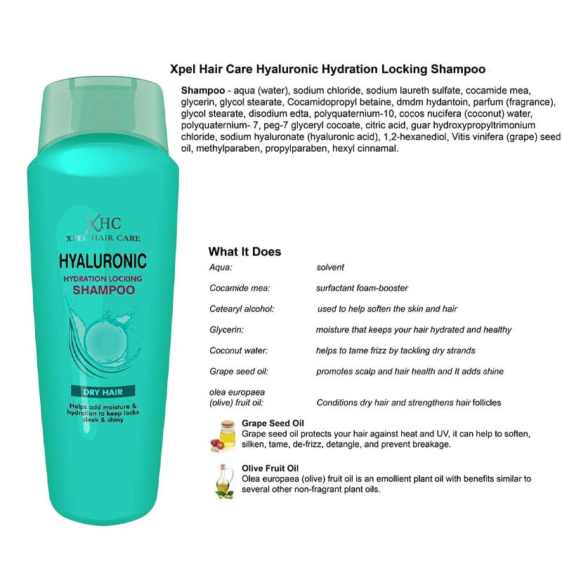 XHC Xpel Hair Care Hyaluronic Hydrating Locking Shampoo