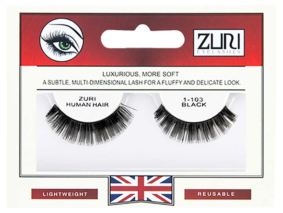 Zuri Human Hair Eyelashes 1 103 Black