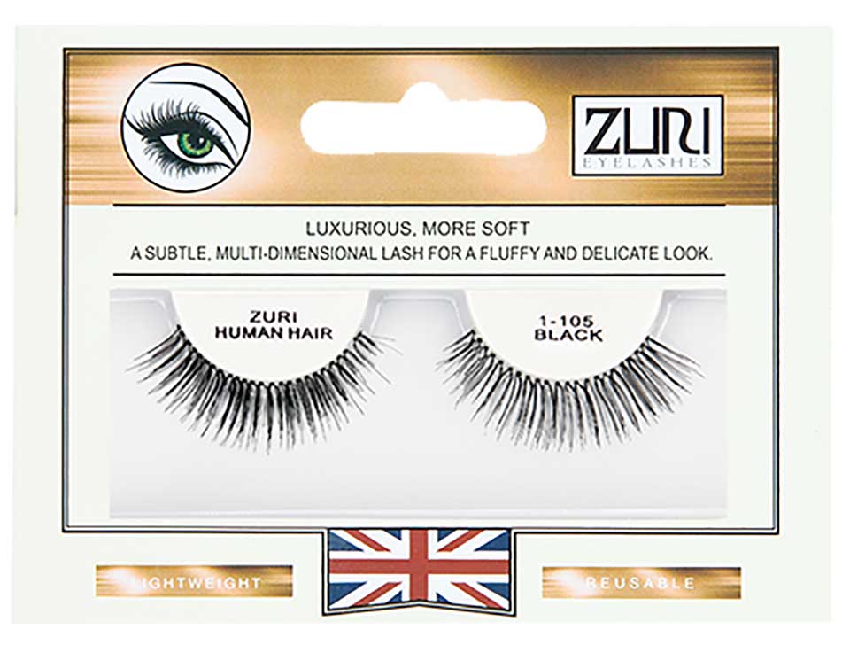 Zuri Human Hair Eyelashes 1 105 Black