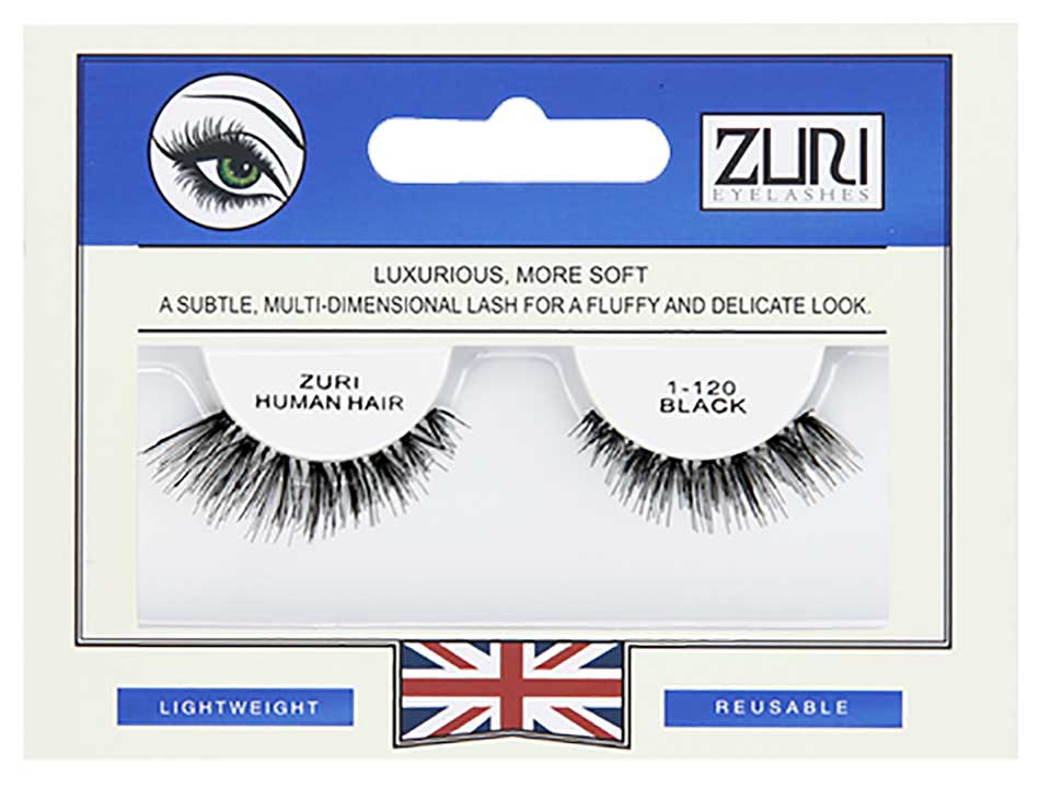 Zuri Human Hair Eyelashes 1 120 Black