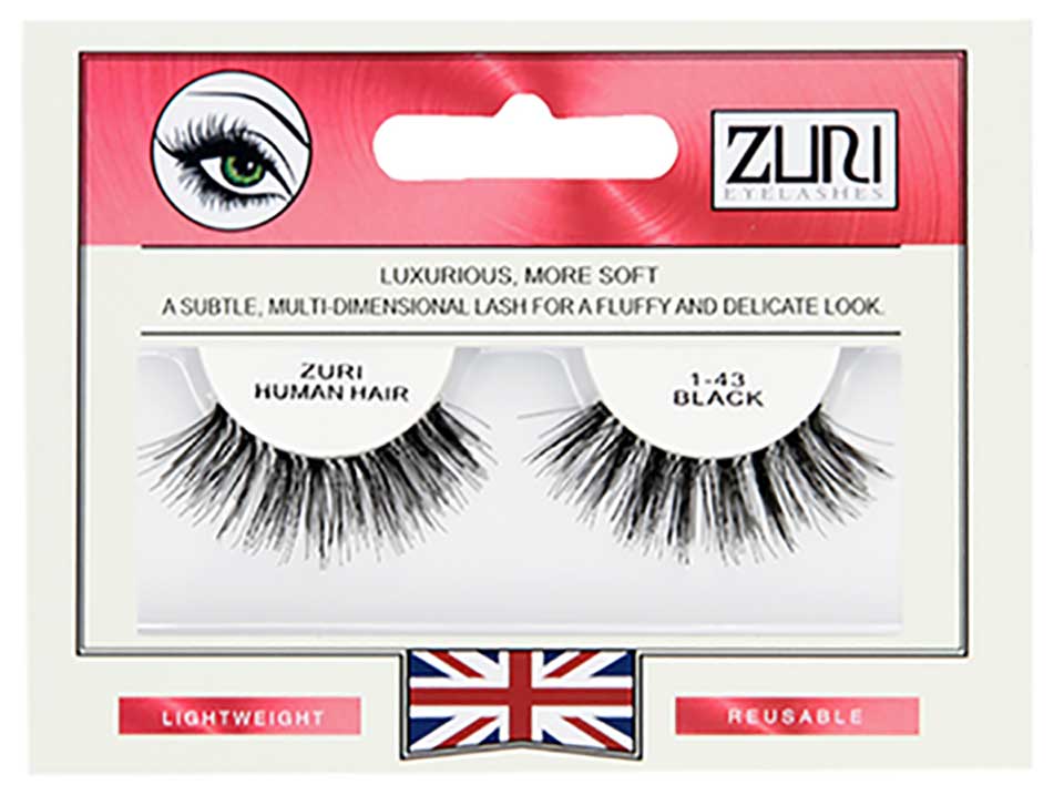 Zuri Human Hair Eyelashes 1 43 Black