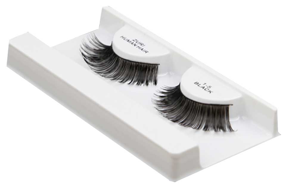 Zuri Human Hair Eyelashes 1 5 Black