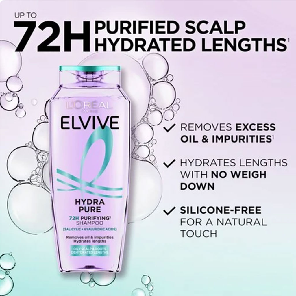 Elvive Hydra Pure 72H Purifying Shampoo