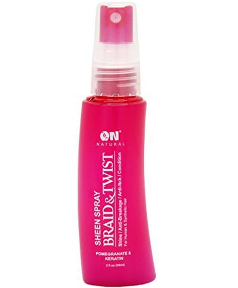 On Natural Pomegranate And Keratin Braid And Twist Sheen Spray