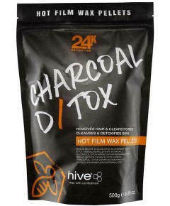 24K Collection Charcoal D Tox Hot Film Wax Pellets