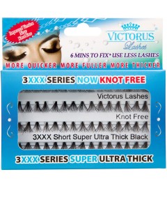 Knot Free 3XXX Short Super Ultra Thick Black Lashes 