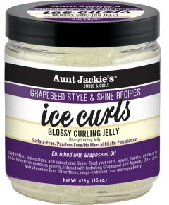 Aunt Jackies Curls And Coils Grapeseed Style And Shine Ice Curls Glossy Curling Jelly