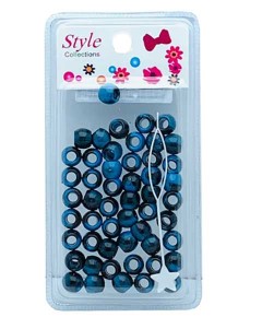 Style Collection Pattern Beads BD012 Black And Blue