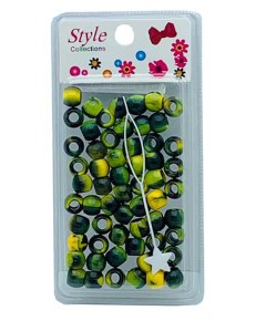 Style Collection Pattern Beads BD012 Black And Yellow