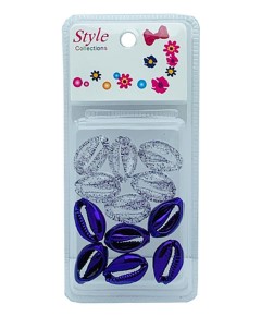 Style Collection 2 Tone Shell Beads BD015 Purple