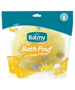 Bath Pouf With Banana Milk Soap Pieces