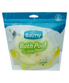 Bath Pouf With Jasmine Soap Pieces