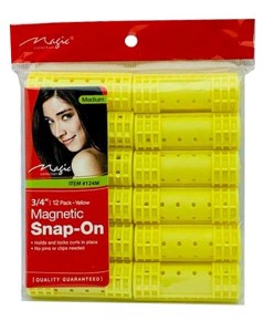 Magic Collection Magnetic Snap On Rollers 124M Yellow