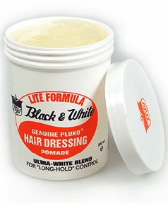 Black And White Genuine Pluko Hair Dressing Pomade