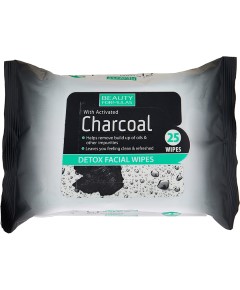 Beauty Formulas Activated Charcoal Detox Facial Wipes 
