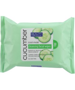 Beauty Formulas Cool Moist Cucumber Cleansing Facial Wipes