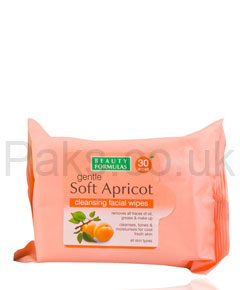 Beauty Formulas Gentle Soft Apricot Cleansing Facial Wipes