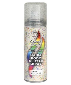 Colour Culture Temporary Multi Colour Hair And Body Glitter Spray