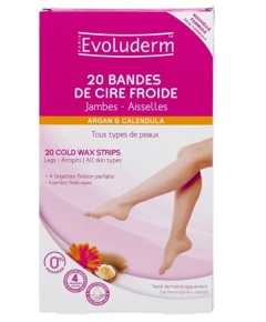 Evoluderm Argan And Calendula Cold Wax Strips For Body