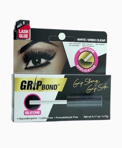 Grip Bond Eyelash Adhesive White Clear With Silicon Applicator