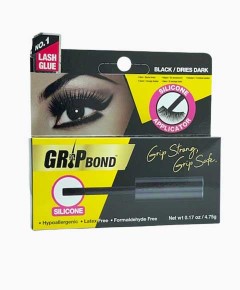 Grip Bond Eyelash Adhesive Black With Silicon Applicator