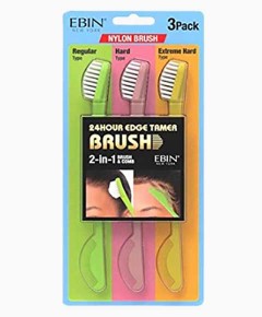 24 Hour Edge Tamer 2 In 1 Nylon Brush And Comb