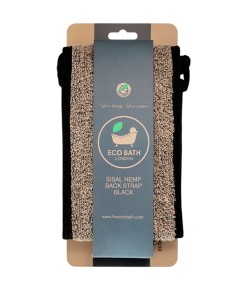 Sisal Hemp Bath Mitt Black
