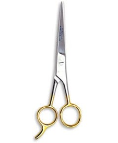 Gold Handle Barber Scissors with Hook 33414