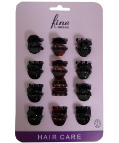 Fine Linesuk Mini Claw Clip 12 Pcs H6201