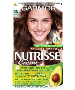 Nutrisse Creme Permanent Nourishing Hair Color 6N Nude Light Brown