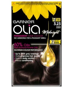 Olia Midnight Permanent Hair Color 3.23 Black Amber