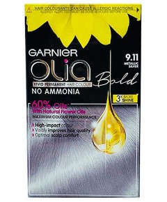 Olia Bold Vivid Permanent Hair Color 9.11 Metallic Silver