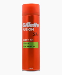 Gillette Fusion 5 Action Shave Gel Sensitive With Almond Oil